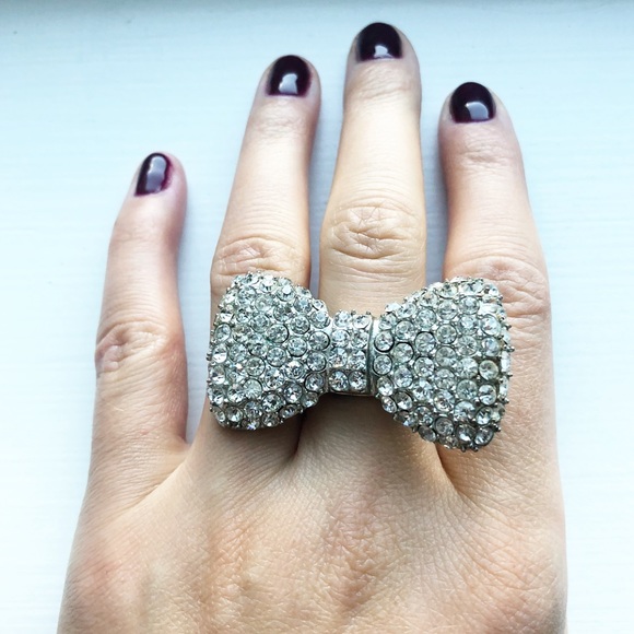 Nordstrom Jewelry - Luxe silver & diamond bow statement ring